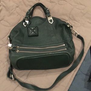 Alliebelle leather green purse